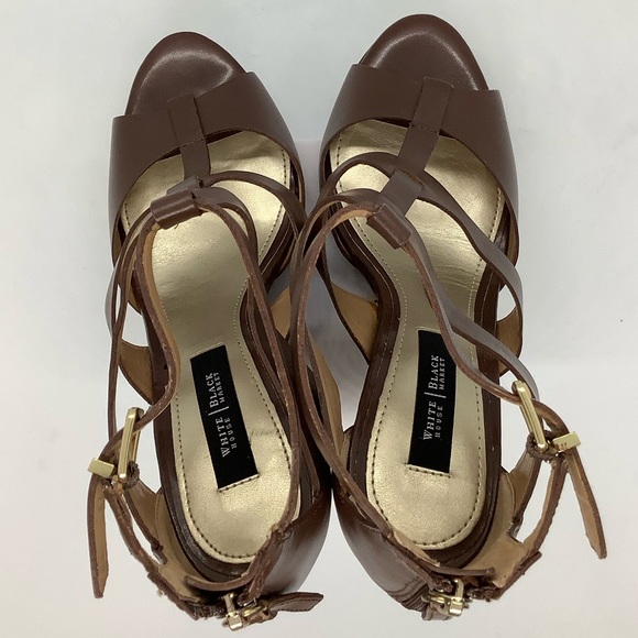 White House Black Market Briget Wedge Sandals - Picture 6 of 8